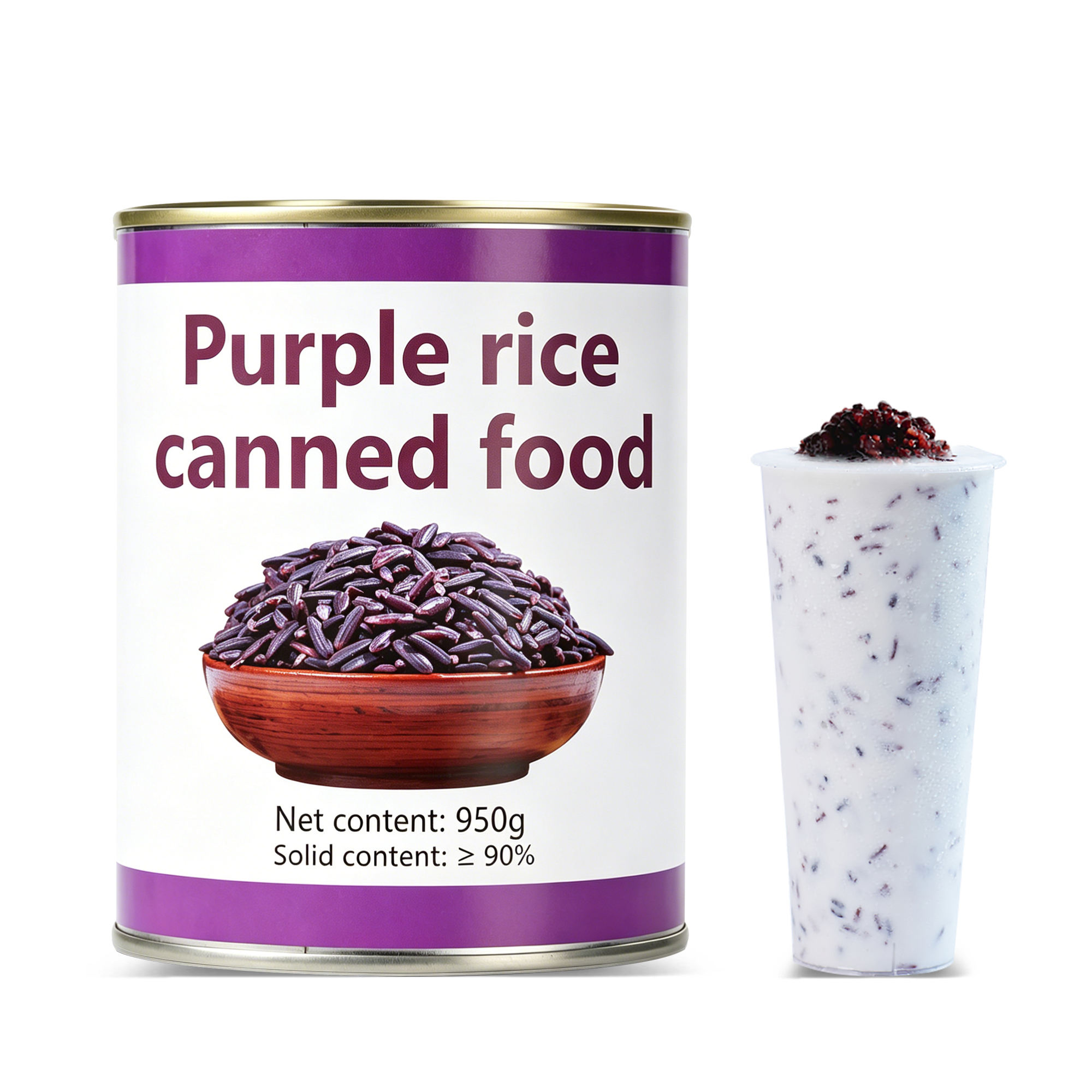 Cooked Purple Rice Can
