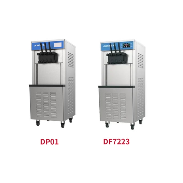 Vertical three head ice cream machine | product image