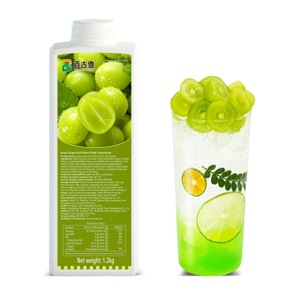 Green grape flavored beverage concentrate | product image