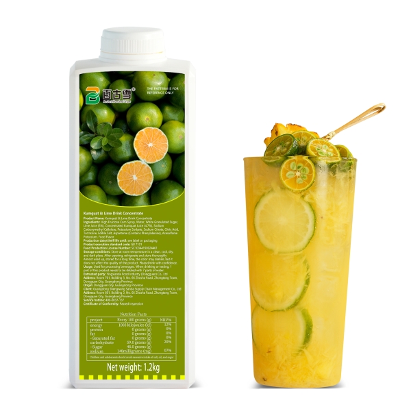 Kumquat lemon flavored beverage concentrate | product image
