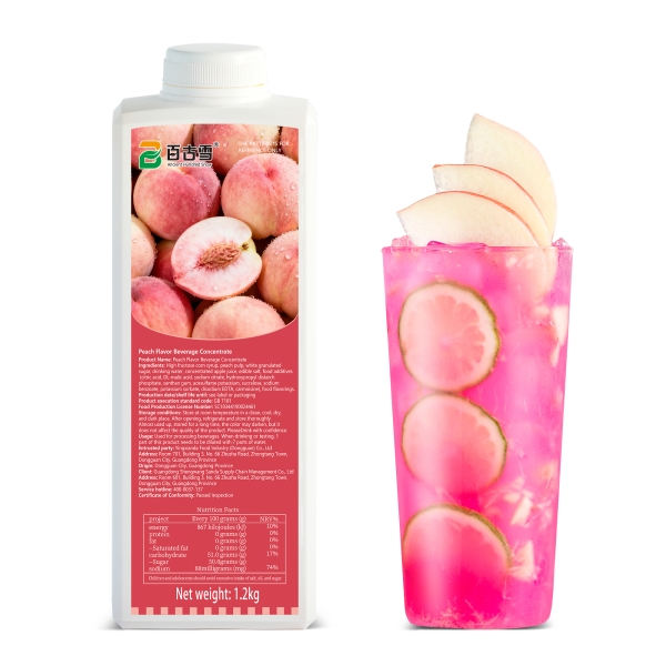 Peach-flavored beverage concentrate | product image